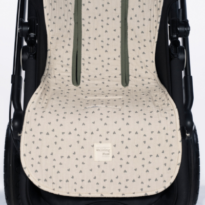 Colchoneta para silla corazones Poppy Musgo - Imagen 4