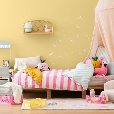 Funda nórdica infantil de cama rayas rosa reversible - Imagen 4