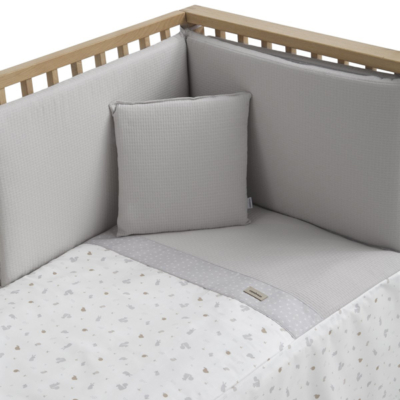 Colcha con protector para cuna de 60 Ardi gris - Imagen 3