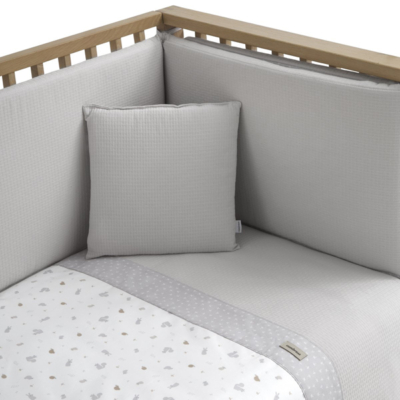 Funda nórdica con protector para cuna de 60 Ardi gris - Imagen 2