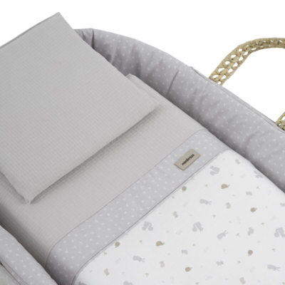 Moisés con patas madera blanco Ardi gris - Imagen 3