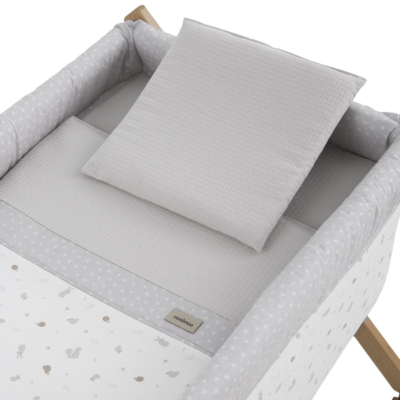 Minicuna madera natural Ardi gris - Imagen 2