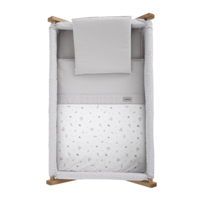 Minicuna madera natural Ardi gris - Imagen 3