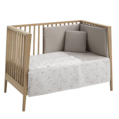 Colcha con protector para cuna de 60 Abete beige - Imagen 2