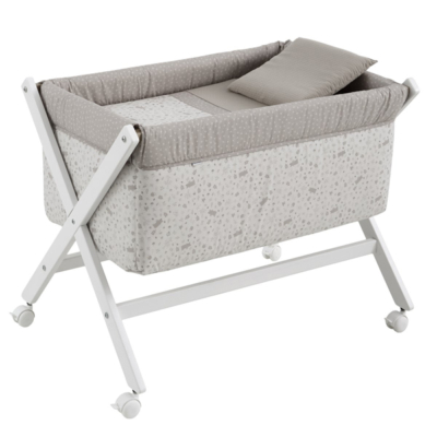 Minicuna madera blanca Abete beige