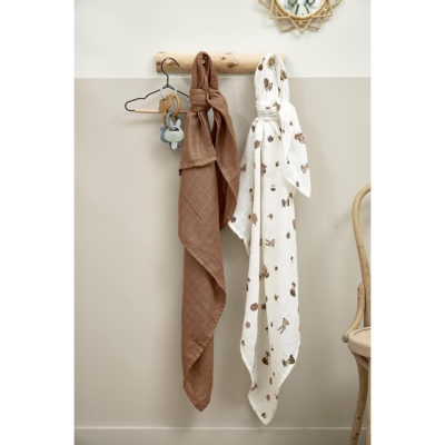 Pack de 2 muselinas 120x120cm Forest Animal Tofee - Imagen 5