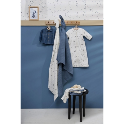 Pack de 2 muselinas 120x120cm Moon Indigo - Imagen 3