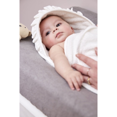 Capa de baño con volante 80x80cm Terry Off White - Imagen 3