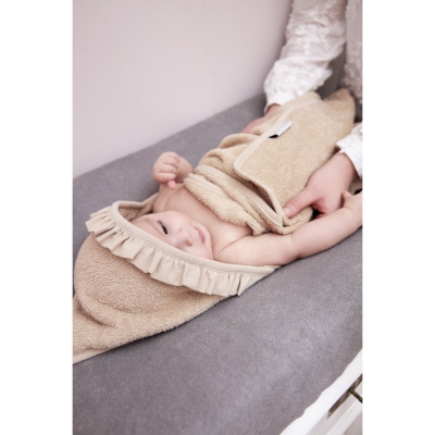 Capa de baño con volante 80x80cm Terry Sand - Imagen 2