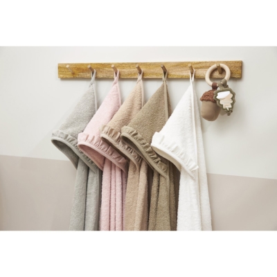 Capa de baño con volante 80x80cm Terry Taupe - Imagen 5