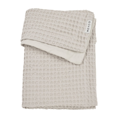 Manta minicuna entretiempo 100x75cm Waffle Grey