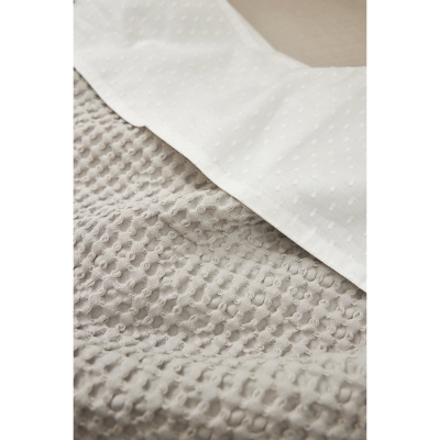 Manta minicuna entretiempo 100x75cm Waffle Grey - Imagen 4