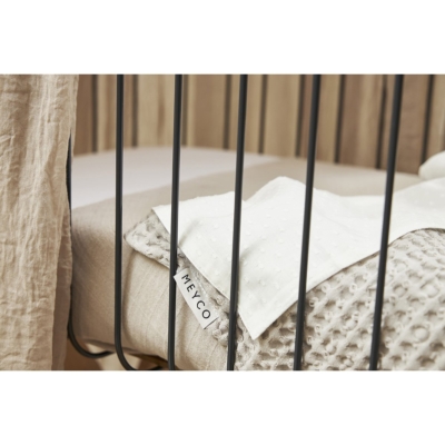 Manta minicuna entretiempo 100x75cm Waffle Grey - Imagen 5