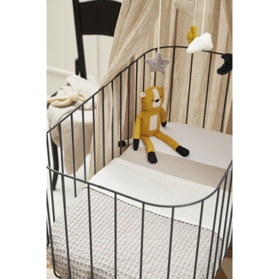 Manta minicuna entretiempo 100x75cm Waffle Grey - Imagen 6