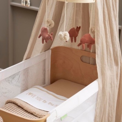 Manta minicuna invierno 100x75cm Waffle Sand - Imagen 8