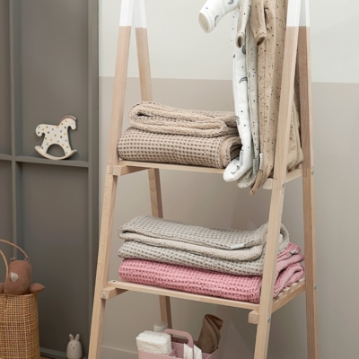 Manta minicuna invierno 100x75cm Waffle Sand - Imagen 9