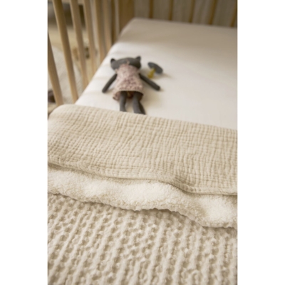 Manta minicuna invierno 100x75cm Waffle Nature - Imagen 5