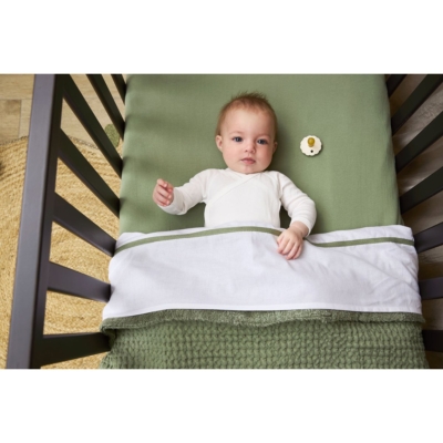 Manta minicuna invierno 100x75cm Olive Green - Imagen 4