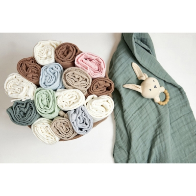 Pack de 2 muselinas 120x120cm Off White Sand - Imagen 3