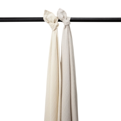 Pack de 2 muselinas 120x120cm Soft Sand Greige