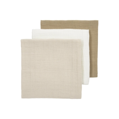 Pack de 3 muselinas 70x70cm Off White / Sand / Taupe