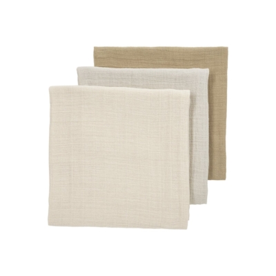 Pack de 3 muselinas 70x70cm Sand / Greige / Taupe