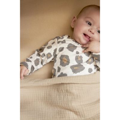 Sábana bajera ajustable cuna colecho 50x90cm Sand - Imagen 3