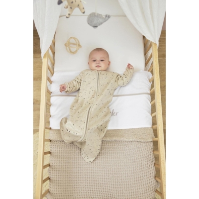 Pack de 2 sábanas bajeras ajustables para cuna 60x120cm Off White - Imagen 3
