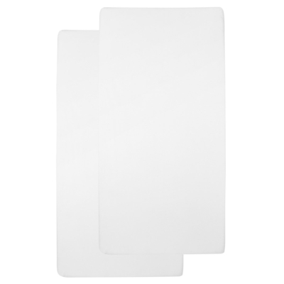 Pack de 2 sábanas bajeras ajustables para cuna 60x120cm White - Imagen 2