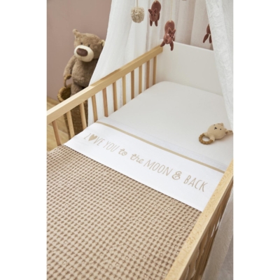 Pack de 2 sábanas bajeras ajustables para cuna 60x120cm White - Imagen 5