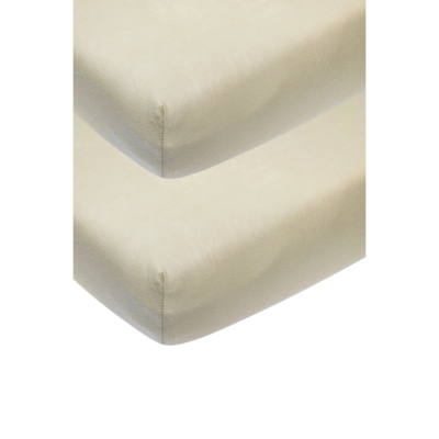 Pack de 2 sábanas bajeras ajustables para cuna 60x120cm Sand