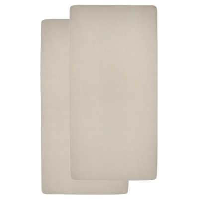 Pack de 2 sábanas bajeras ajustables para cuna 60x120cm Sand - Imagen 2