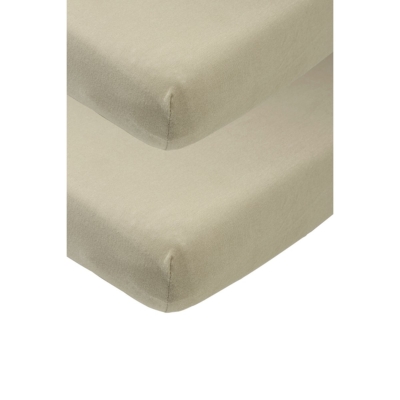 Pack de 2 sábanas bajeras ajustables para cuna 60x120cm Taupe
