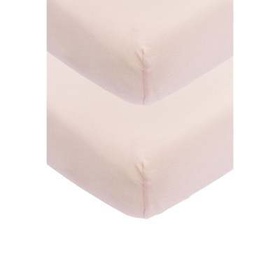 Pack de 2 sábanas bajeras ajustables para cuna 60x120cm Soft Pink