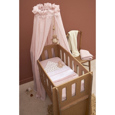 Pack de 2 sábanas bajeras ajustables para cuna 60x120cm Soft Pink - Imagen 4