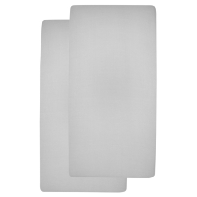 Pack de 2 sábanas bajeras ajustables para cuna 60x120cm Light Grey - Imagen 2
