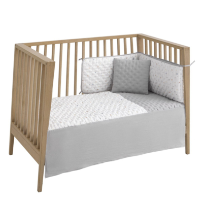 Colcha con protector para cuna de 60 House azul