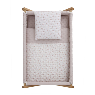 Minicuna madera natural Branch rosa - Imagen 3