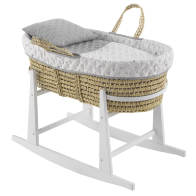 Moisés con patas madera blanco House azul