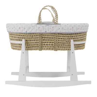 Moisés con patas madera blanco House azul - Imagen 3