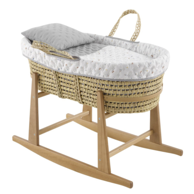 Moisés con patas madera natural House azul