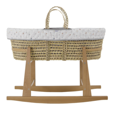 Moisés con patas madera natural House azul - Imagen 3