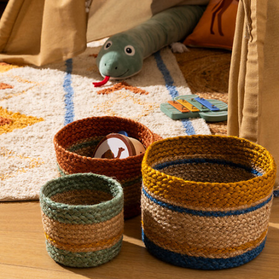 Set de 3 cestas de mimbre Marrakech - Imagen 2