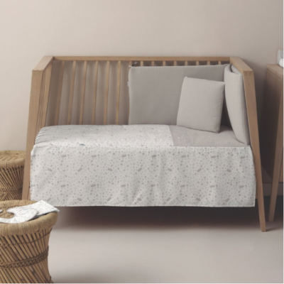 Colcha con protector para cuna de 60 Abete beige