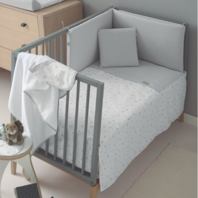 Colcha con protector para cuna de 60 Ardi gris