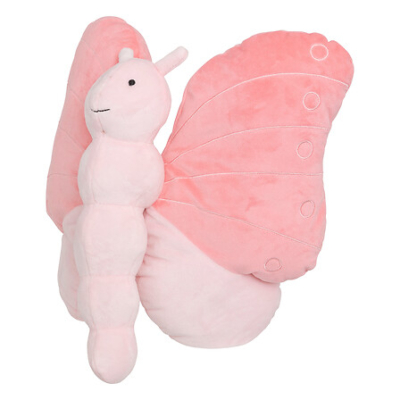 Cojín - Peluche infantil mariposa rosa