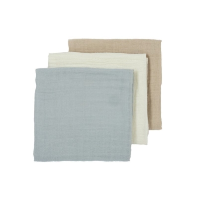 Pack de 3 muselinas 70x70cm Grey / Sand / Off White