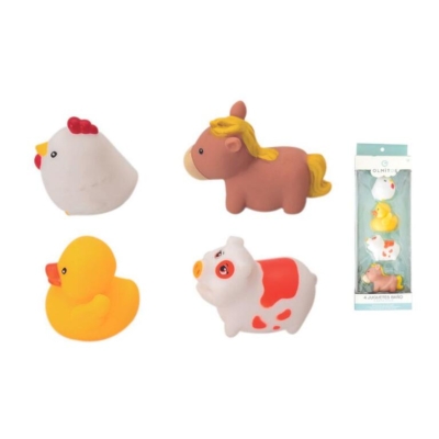Pack de 4 juguetes de baño Animals