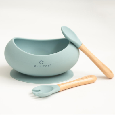 Vajilla 3 Piezas de silicona azul - Imagen 2