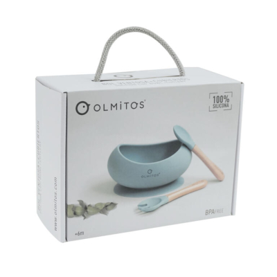 Vajilla 3 Piezas de silicona azul - Imagen 3